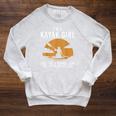 Cool Kayak For Women Girls Kayaker Canoe Kayaking Paddle Oar Raglan Sleeve Sweatshirt Heather Mustard