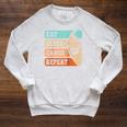 Eat Sleep Canoe Repeat Vintage Canoeing Canoeist Men Boys Raglan Baseball Tee Raglan Sleeve Sweatshirt Heather Mustard