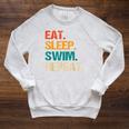 Eat Sleep Swim Repeat Pool Swimmer Water Polo Swimming Raglan Sleeve Sweatshirt Heather Mustard Eat Sleep Swim Repeat Pool Swimmer Water Polo Swimming Raglan Sleeve Sweatshirt Heather Mustard