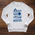 Eat Sleep Swimming Repeat Swimming Raglan Sleeve Sweatshirt Heather Mustard