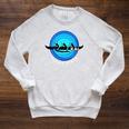 Kai Outrigger Canoe Hawaii Aloha State Paddling Retro Raglan Sleeve Sweatshirt Heather Mustard