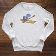 Kayak T Rex Dinosaur Canoe Shirt Kayak For Children Raglan Sleeve Sweatshirt Heather Mustard