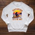 Kayaking Gets Me Wet Kayak Paddling Canoe Adult Joke Sleeveless Raglan Sleeve Sweatshirt Heather Mustard