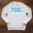 Pool Guy Pool Whisperer Boy Men Swimming Pool Raglan Sleeve Sweatshirt Heather Mustard
