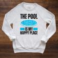 The Pool Is My Happy Place Swimming For Swimmer Raglan Sleeve Sweatshirt Heather Mustard The Pool Is My Happy Place Swimming For Swimmer Raglan Sleeve Sweatshirt Heather Mustard