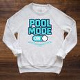Pool Mode On Summer Swimming Vacation Raglan Sleeve Sweatshirt Heather Mustard