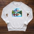 Queen Of The Canoe Canoeing Raglan Sleeve Sweatshirt Heather Mustard