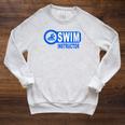 Swim Instructor Swimming Teacher Classes Raglan Sleeve Sweatshirt Heather Mustard