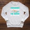 Swim Swimmers Swimming Raglan Sleeve Sweatshirt Heather Mustard