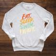 Swimmer Eat Sleep Swim Repeat I Swimming Raglan Sleeve Sweatshirt Heather Mustard Swimmer Eat Sleep Swim Repeat I Swimming Raglan Sleeve Sweatshirt Heather Mustard