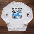 Swimmer Swimming Raglan Sleeve Sweatshirt Heather Mustard