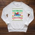 Swimming Christmas Party Swim Swimmer Christmas Ugly Style Raglan Sleeve Sweatshirt Heather Mustard Swimming Christmas Party Swim Swimmer Christmas Ugly Style Raglan Sleeve Sweatshirt Heather Mustard