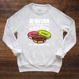 Swimming Donut Men Women Swimmer Sports Athlete Raglan Sleeve Sweatshirt Heather Mustard Swimming Donut Men Women Swimmer Sports Athlete Raglan Sleeve Sweatshirt Heather Mustard