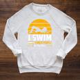 Swimming Swimmer Swim Team So I Don't Punch Raglan Sleeve Sweatshirt Heather Mustard