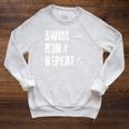 Swimrun Endurance Sports Swimming Running Swim Run Raglan Sleeve Sweatshirt Heather Mustard Swimrun Endurance Sports Swimming Running Swim Run Raglan Sleeve Sweatshirt Heather Mustard