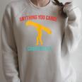 Anything You Canoe I Canoe Better Vintage Quote Sleeveless Raglan Sleeve Sweatshirt Heather Forest