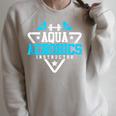 Aqua Aerobics Swimming Water Instructor Fitness Waterobics Raglan Sleeve Sweatshirt Heather Forest