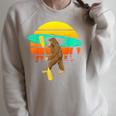 Bigfoot Kayak Paddling Lake Rafts Inflatable Canoe Sasquatch Raglan Sleeve Sweatshirt Heather Forest Bigfoot Kayak Paddling Lake Rafts Inflatable Canoe Sasquatch Raglan Sleeve Sweatshirt Heather Forest