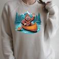 Canoe Art For Men Women Canoeing Canoe Kayak Lover Raglan Sleeve Sweatshirt Heather Forest
