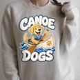 Canoe Dogs Golden Retriever Paddling Graphic Raglan Sleeve Sweatshirt Heather Forest Canoe Dogs Golden Retriever Paddling Graphic Raglan Sleeve Sweatshirt Heather Forest