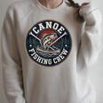 Canoe Fishing Crew Vintage Bass Paddles Raglan Sleeve Sweatshirt Heather Forest