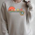 Canoe Retro Vintage Sunset Rainbow Raglan Baseball Tee Raglan Sleeve Sweatshirt Heather Forest