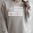 Canoeing Canoe US American Flag Patriotic Retro Raglan Baseball Tee Raglan Sleeve Sweatshirt Heather Forest