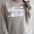 Canoeing Girl Raglan Baseball Tee Raglan Sleeve Sweatshirt Heather Forest