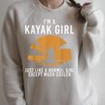 Cool Kayak For Women Girls Kayaker Canoe Kayaking Paddle Oar Raglan Sleeve Sweatshirt Heather Forest