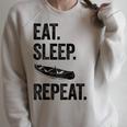 Eat Sleep Canoe Repeat Canoeing Outdoors Raglan Baseball Tee Raglan Sleeve Sweatshirt Heather Forest