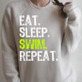 Eat Sleep Swim Repeat Swimming Swimmer Cool Raglan Sleeve Sweatshirt Heather Forest Eat Sleep Swim Repeat Swimming Swimmer Cool Raglan Sleeve Sweatshirt Heather Forest