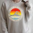 Education Is Important But Swimming Is Importanter Raglan Sleeve Sweatshirt Heather Forest