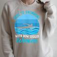 Here's To Swimming With Bow Legged Women Swimming Raglan Sleeve Sweatshirt Heather Forest Here's To Swimming With Bow Legged Women Swimming Raglan Sleeve Sweatshirt Heather Forest