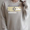 Israel Swimming Swimmer Water Sports Swimming Raglan Sleeve Sweatshirt Heather Forest Israel Swimming Swimmer Water Sports Swimming Raglan Sleeve Sweatshirt Heather Forest