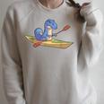 Kayak T Rex Dinosaur Canoe Shirt Kayak For Children Raglan Sleeve Sweatshirt Heather Forest