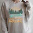 Kayaking Outdoor Water Sports Canoeing Paddle Kayak Raglan Sleeve Sweatshirt Heather Forest