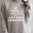 Keep Calm & Just Keep Swimming Raglan Sleeve Sweatshirt Heather Forest Keep Calm & Just Keep Swimming Raglan Sleeve Sweatshirt Heather Forest