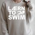 Learn To Swim Swimming Graphic Raglan Sleeve Sweatshirt Heather Forest Learn To Swim Swimming Graphic Raglan Sleeve Sweatshirt Heather Forest