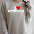 I LOVE HEART SWIMMING Raglan Sleeve Sweatshirt Heather Forest I LOVE HEART SWIMMING Raglan Sleeve Sweatshirt Heather Forest
