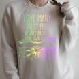 Love Many Trust Few Always Paddle Your Own Canoe Canoes Raglan Sleeve Sweatshirt Heather Forest