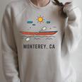 Monterey California Kayak Canoe Paddling Outdoor Raglan Sleeve Sweatshirt Heather Forest