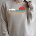 Paddling Canoe Retro Vintage For Canoeists And Paddle Raglan Sleeve Sweatshirt Heather Forest