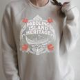 Paddling Island Heritage Outrigger Canoe Raglan Sleeve Sweatshirt Heather Forest