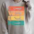 Retro Vintage Swimming For Swimmers Raglan Sleeve Sweatshirt Heather Forest Retro Vintage Swimming For Swimmers Raglan Sleeve Sweatshirt Heather Forest