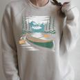 Solo Canoe Tourer Who Knows Every Rapid Campsite Portage Raglan Sleeve Sweatshirt Heather Forest