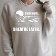 Swim Now Breathe Later Swimming Pool Breaststroke Raglan Sleeve Sweatshirt Heather Forest Swim Now Breathe Later Swimming Pool Breaststroke Raglan Sleeve Sweatshirt Heather Forest