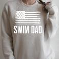 Swim Dad Art For Dad Father Men Swim Team Dad Swimming Coach Raglan Sleeve Sweatshirt Heather Forest