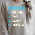 Swim Dad Drive Pay Clap Repeat Swimming Team Father Raglan Sleeve Sweatshirt Heather Forest Swim Dad Drive Pay Clap Repeat Swimming Team Father Raglan Sleeve Sweatshirt Heather Forest