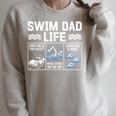 Swim Dad Life Swimmer Father's Day Swimming Daddy Raglan Sleeve Sweatshirt Heather Forest Swim Dad Life Swimmer Father's Day Swimming Daddy Raglan Sleeve Sweatshirt Heather Forest
