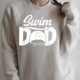 Swim Dad Proud Swimming Dad Of A Swimmer Dad Swim Father Raglan Sleeve Sweatshirt Heather Forest